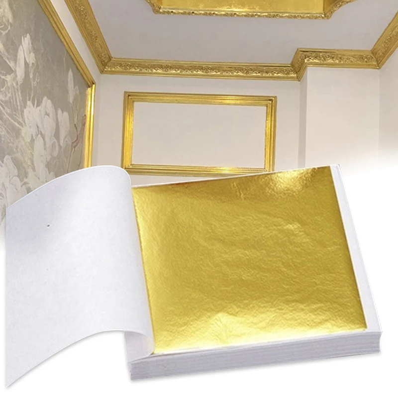 Gold Leaf Foil - 100/200pcs Art Craft Design Paper Sheets
