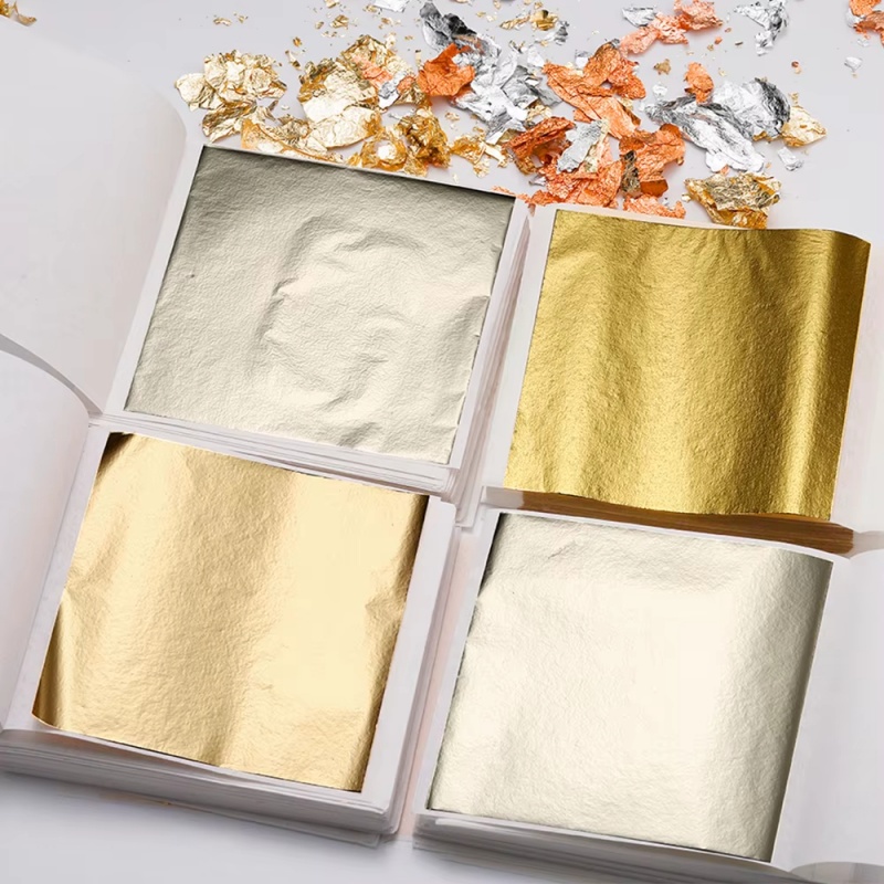 Gold Leaf Foil - 100 Sheets Imitation Gold Foil Paper
