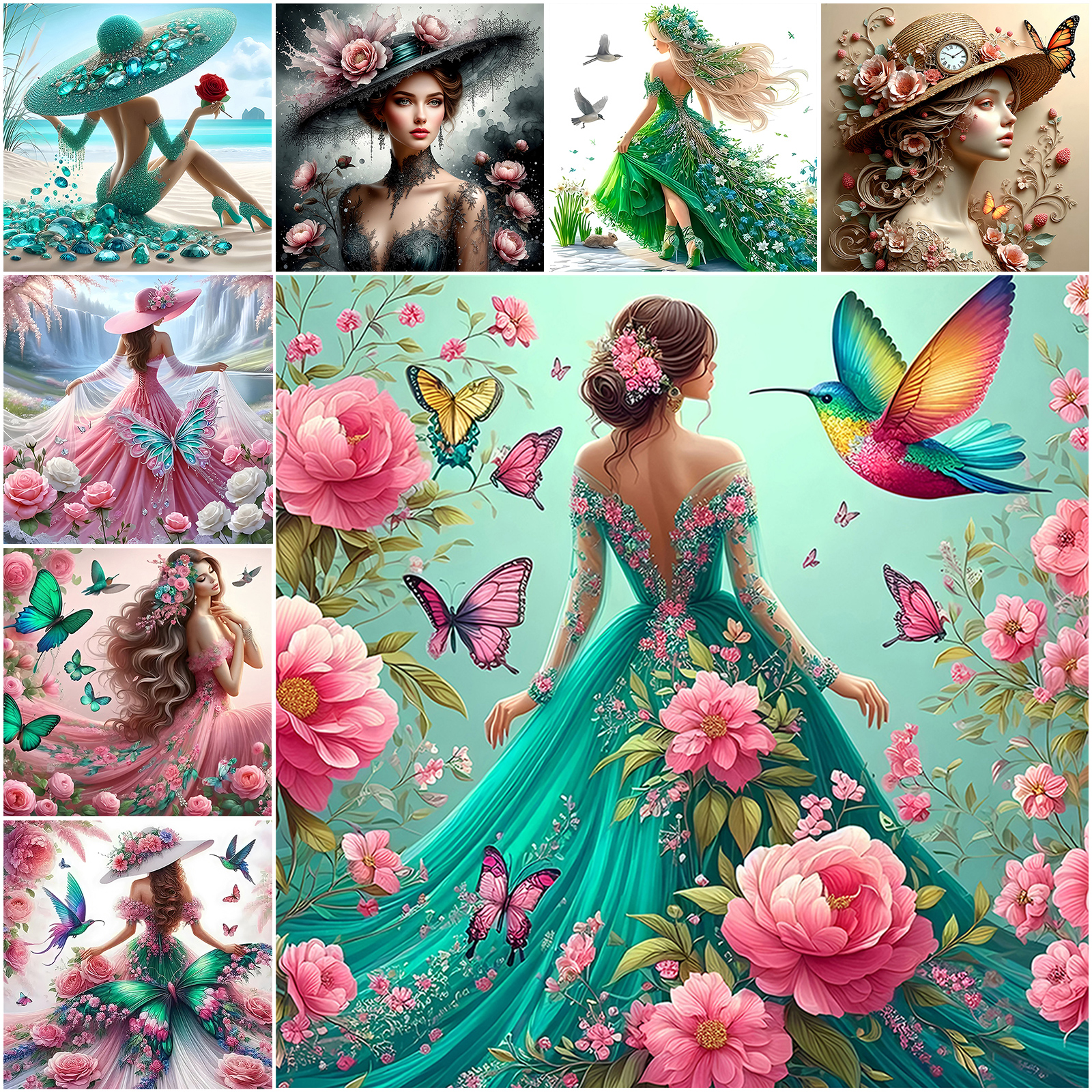 Resin Art Kits For Adults - Elegant Beauty Full DIY 5D Round
