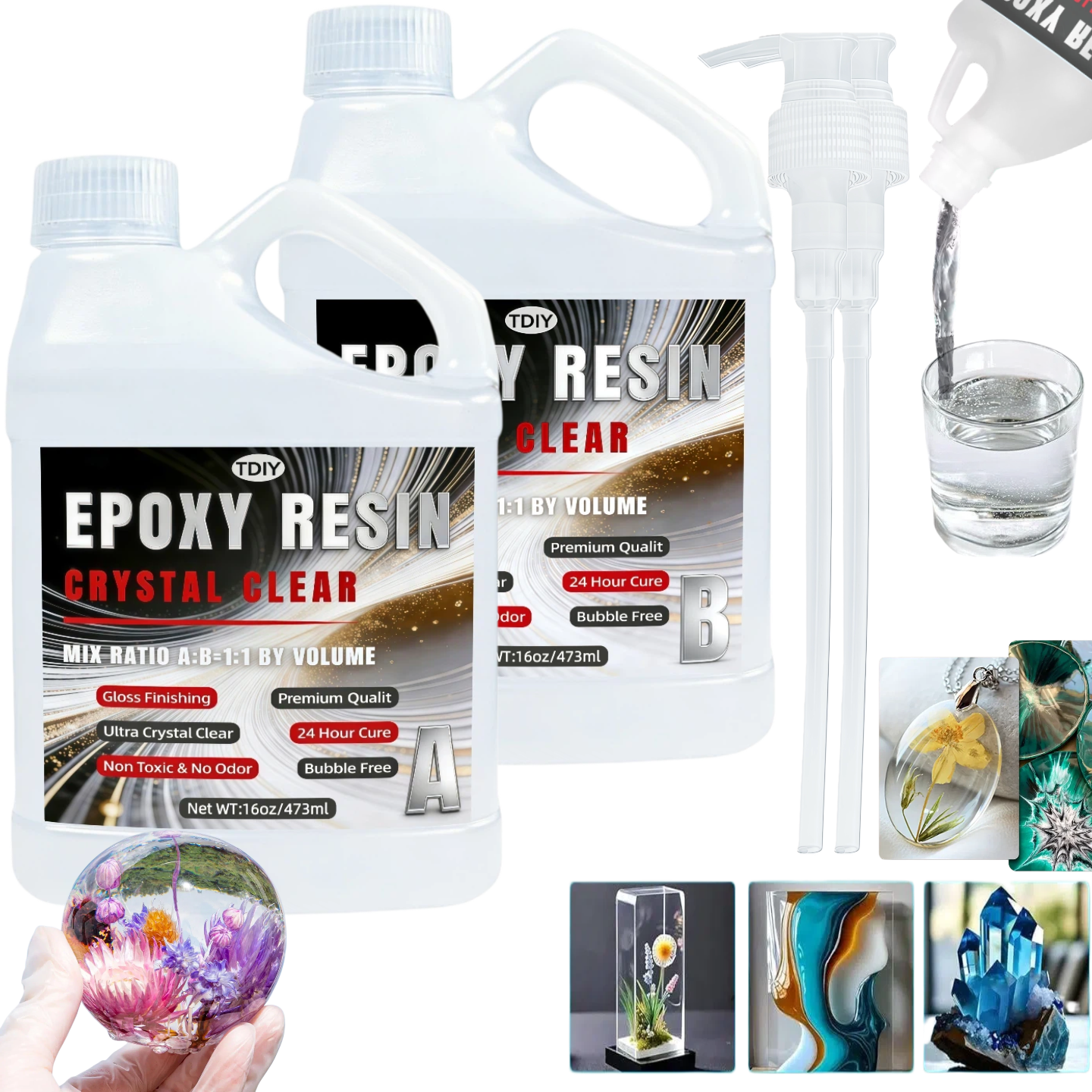 Epoxy Resin Ab - 1:1 Crystal Clear Epoxy Resin Kit