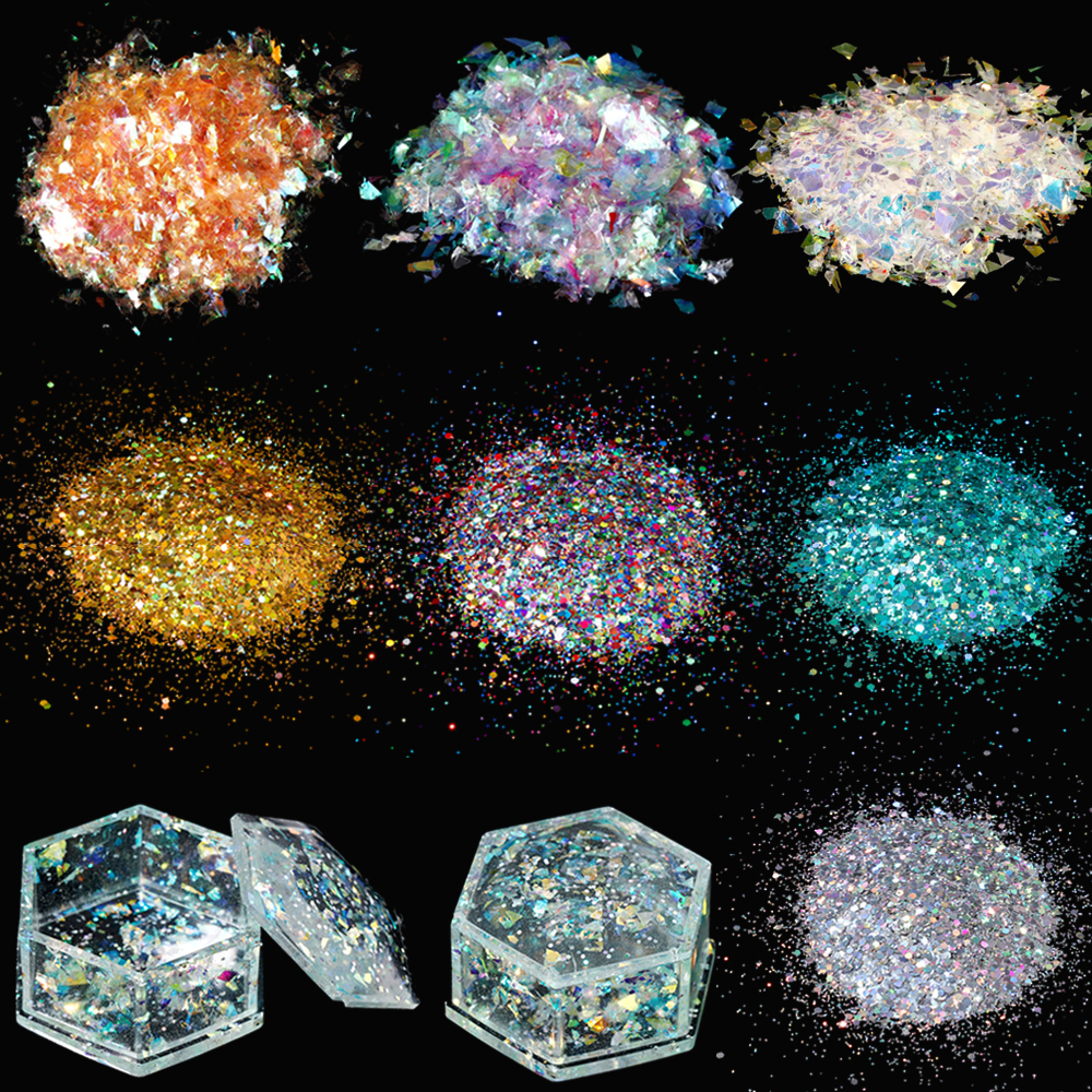 Epoxy Resin Ab - 10g Irregular Shiny AB Mirror Aurora