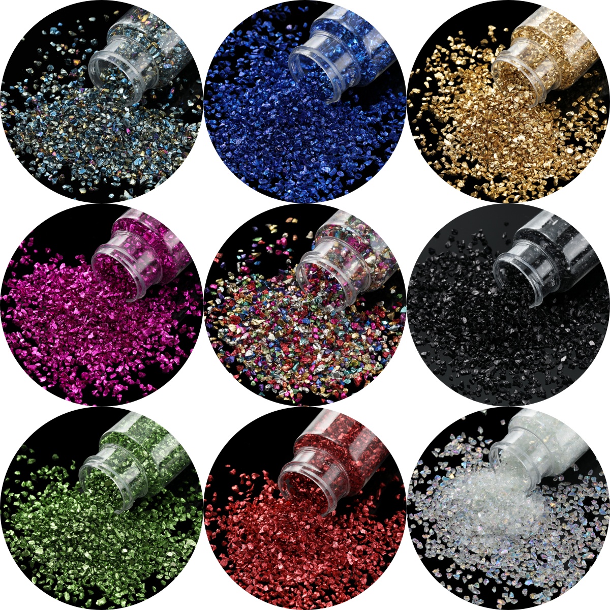 Resin Art Bottle - 30g/Bottle Glass Crushed Stones Irregularity Crystal