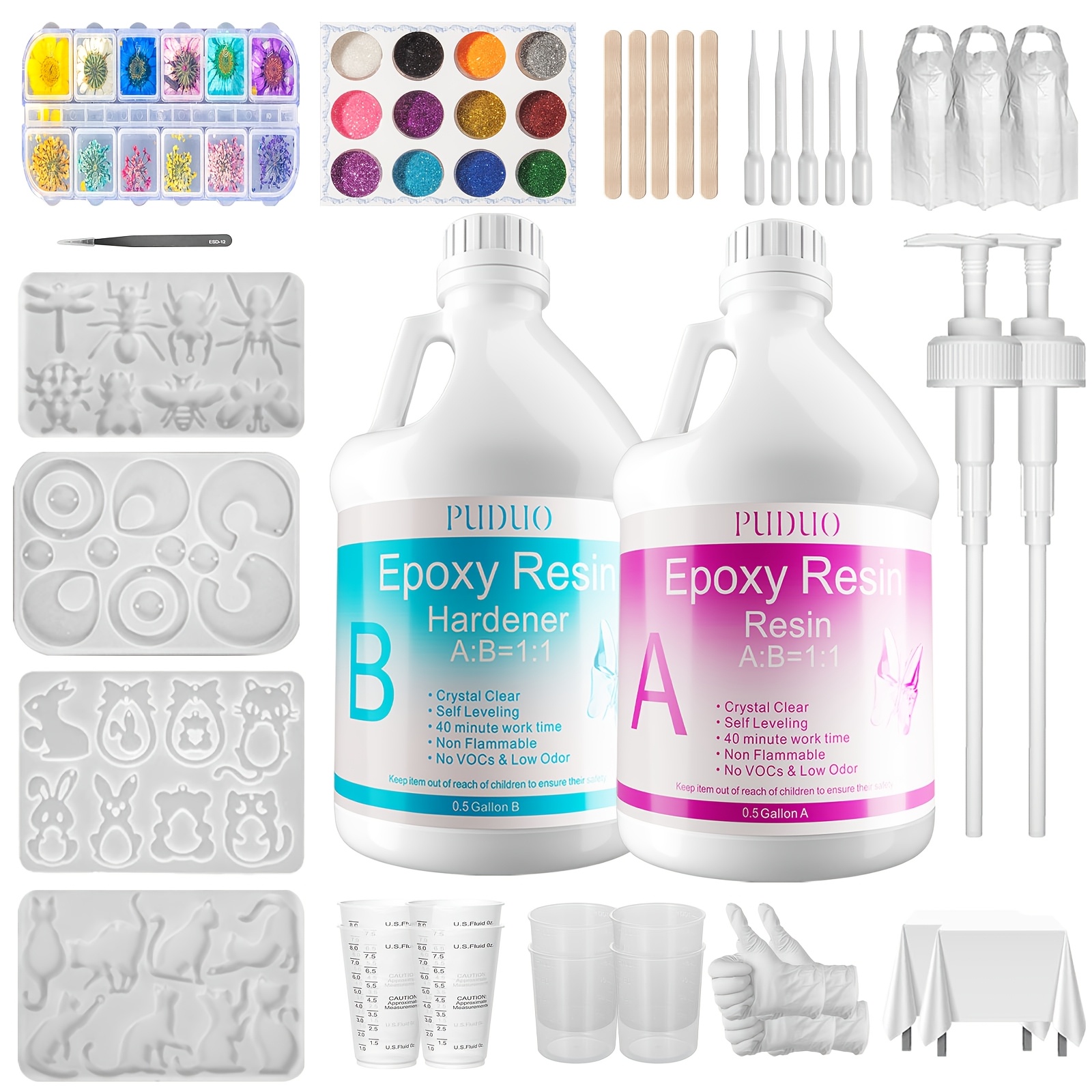 Resin Art Bottle - [Pro Epoxy Resin Kit] 1 Gallon