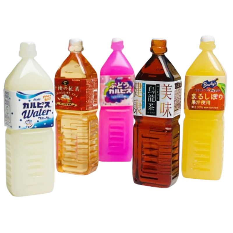 Resin Art Bottle - 5Pcs/set Dollhouse Miniature Random Beverages Japanese