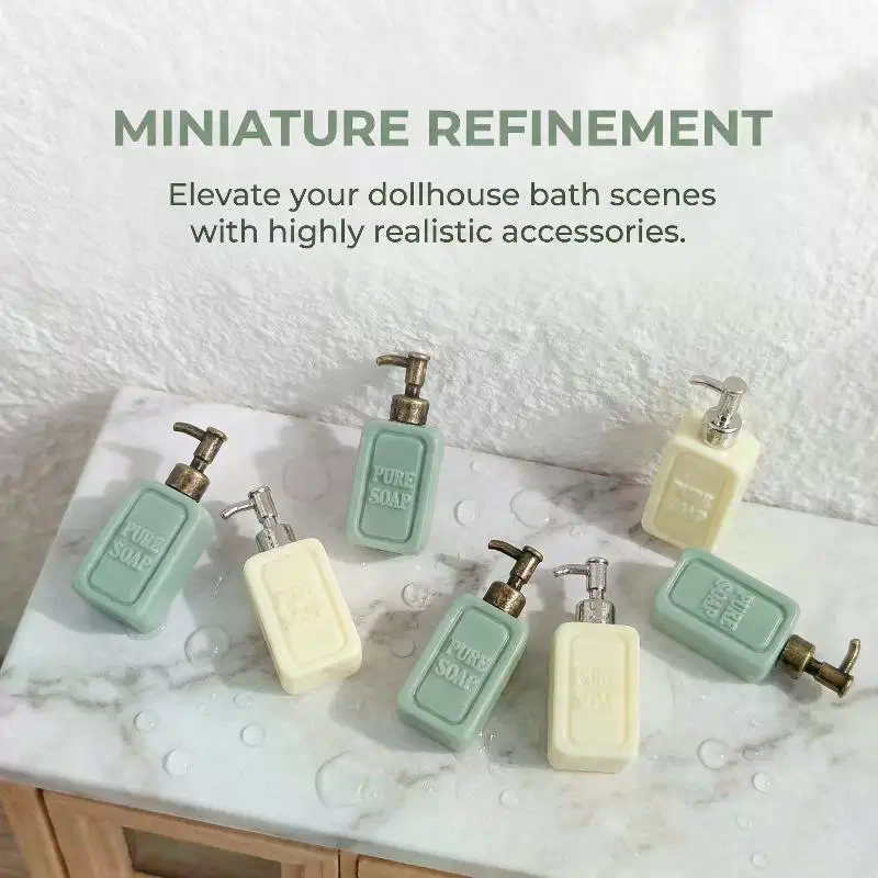 4Pcs Miniature Soap Dispenser  - مراجعة Resin Art Bottle وسعره