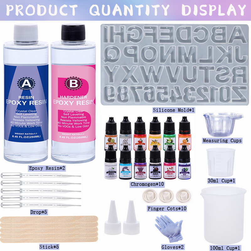 Epoxy Resin Kit for Beginner,C - مراجعة Resin Art Letter Keychain وسعره