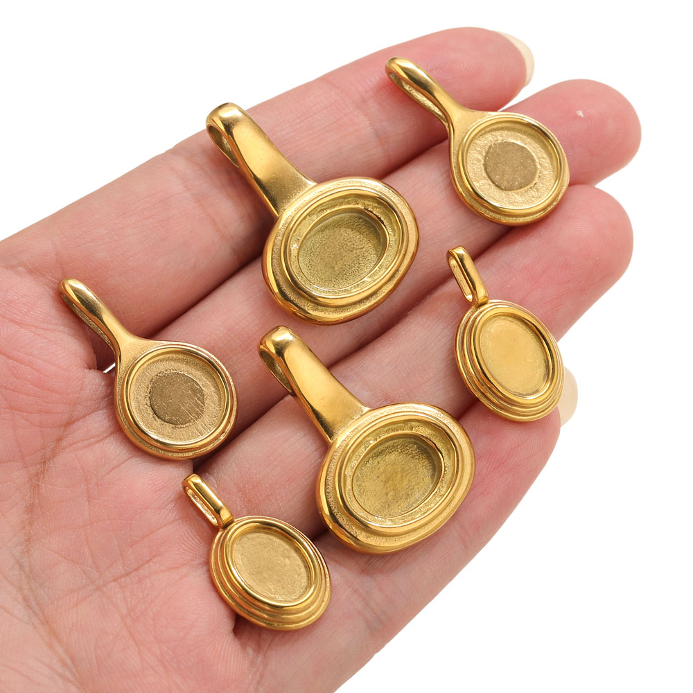 5pcs Stainless Steel Round Ova - مراجعة Resin Art Supplies وسعره