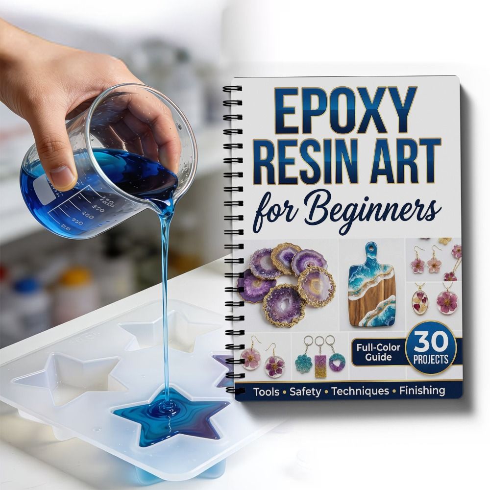 Step-by-Step Epoxy Resin Art H - مراجعة Resin Art Tutorial وسعره
