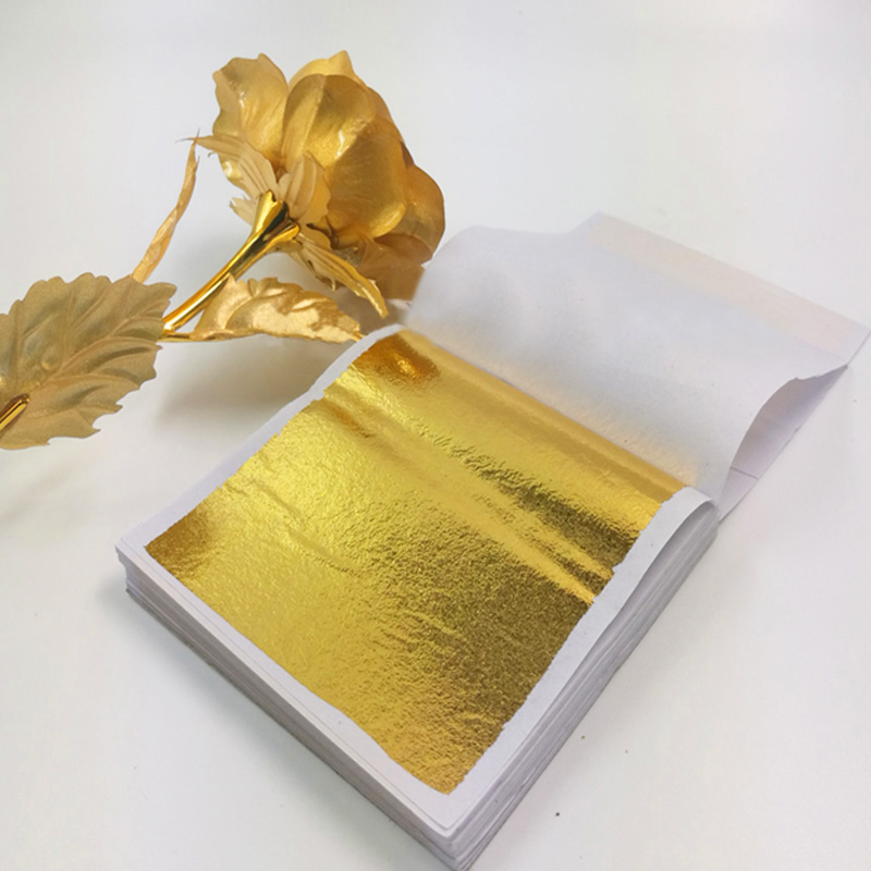 100pcs Imitation Gold Sliver L - مراجعة Gold Leaf Foil وسعره