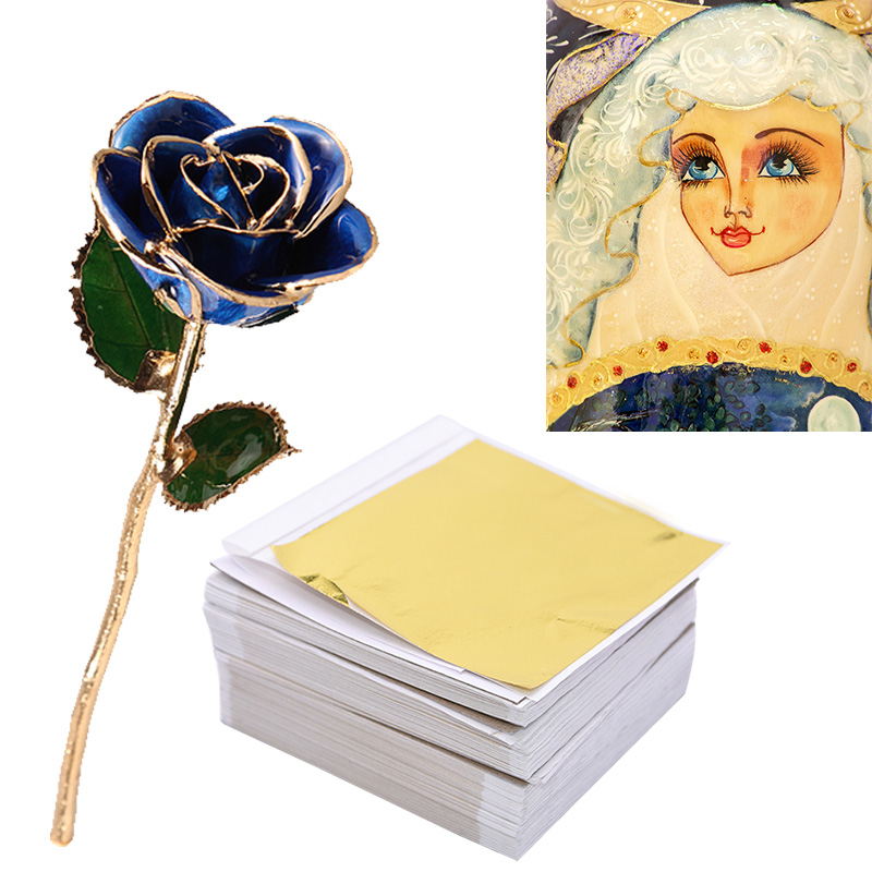 100pcs Imitation Gold Sliver L - مراجعة Gold Leaf Foil وسعره