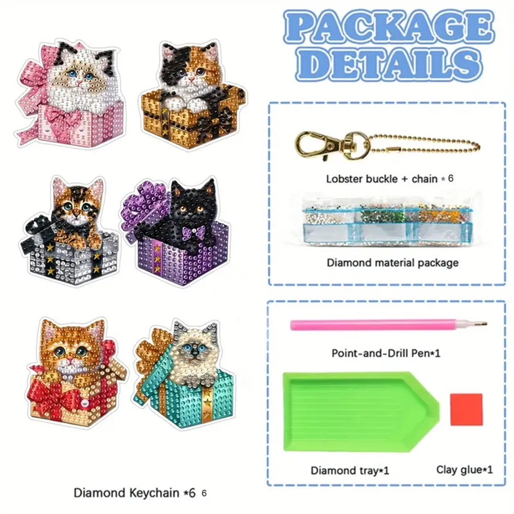 6-piece DIY Diamond Keychain - - مراجعة Resin Art Supplies وسعره