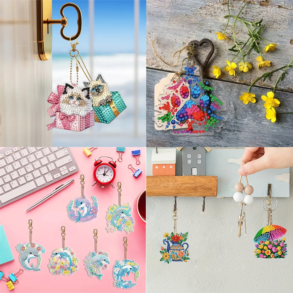 6-piece DIY Diamond Keychain - - مراجعة Resin Art Supplies وسعره