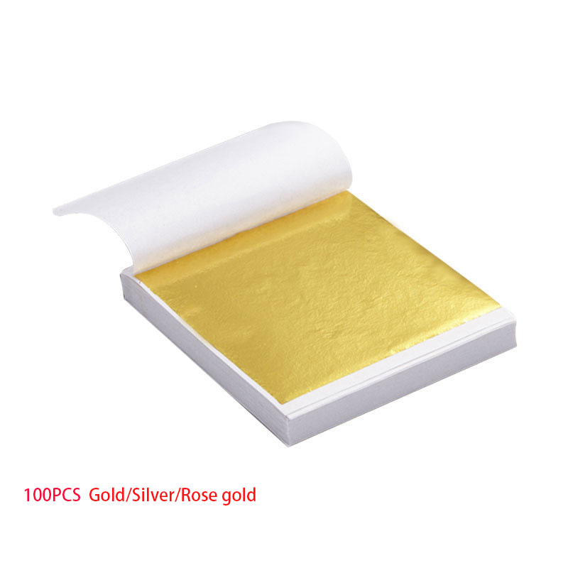 100pcs  Art Craft Design Paper - مراجعة Gold Leaf Foil وسعره