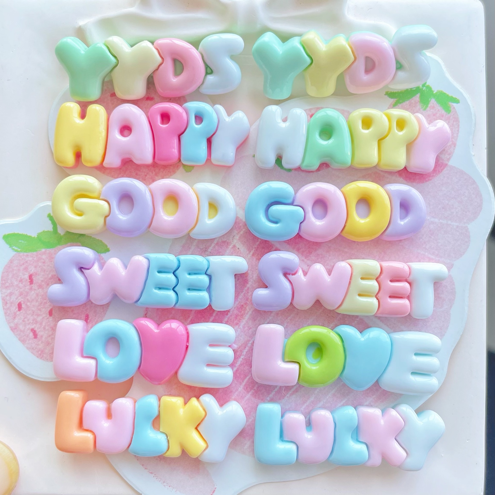 10-30Pcs Color Letter Planar R - مراجعة Resin Art Letter Keychain وسعره