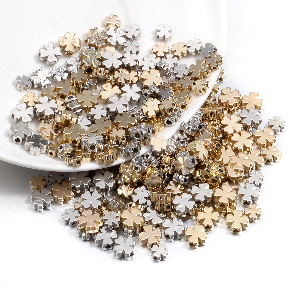 100-200Pcs Four Leaf Clover CC - مراجعة Gold Leaf Foil وسعره