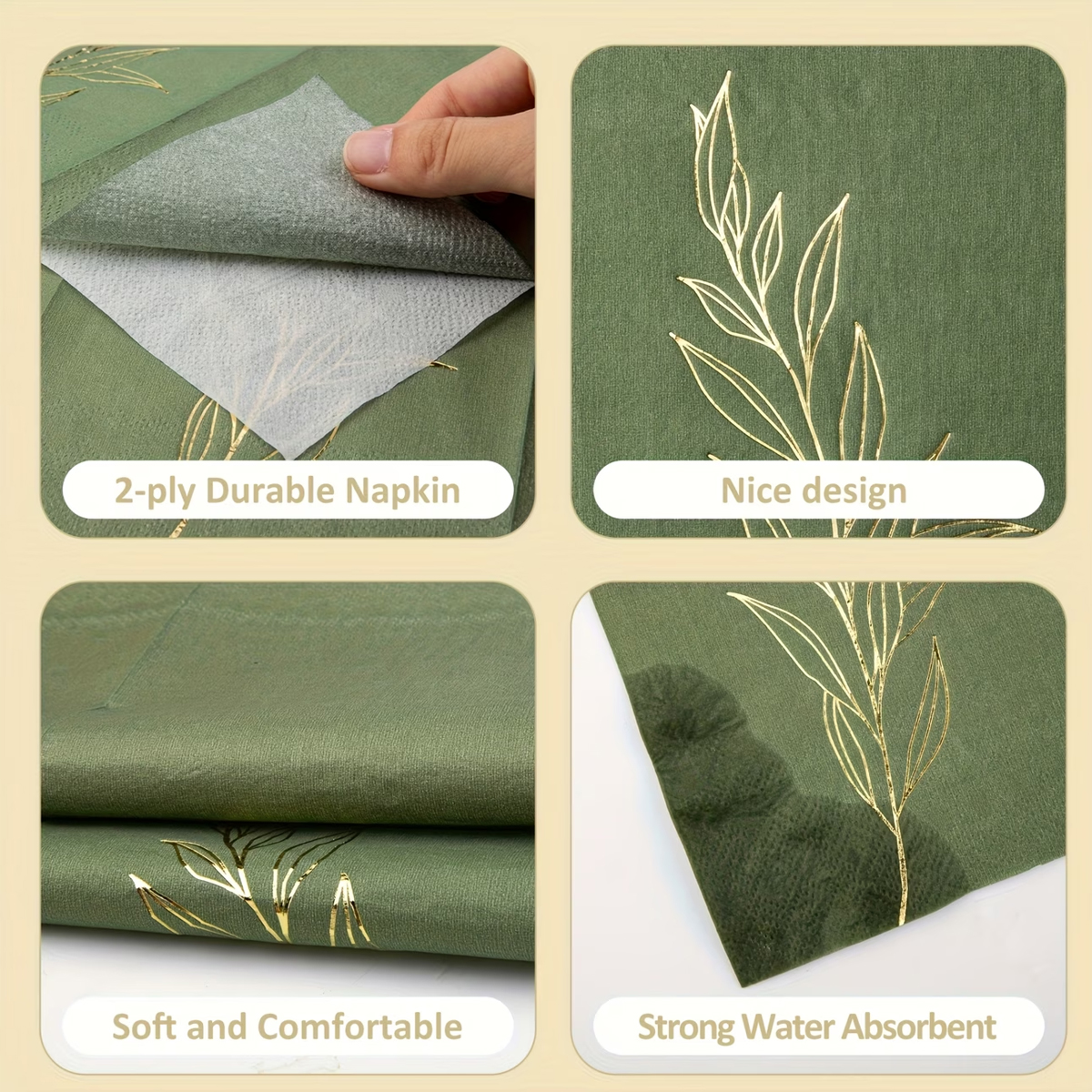 Green Gold Foil Leaves Disposa - مراجعة Gold Leaf Foil وسعره