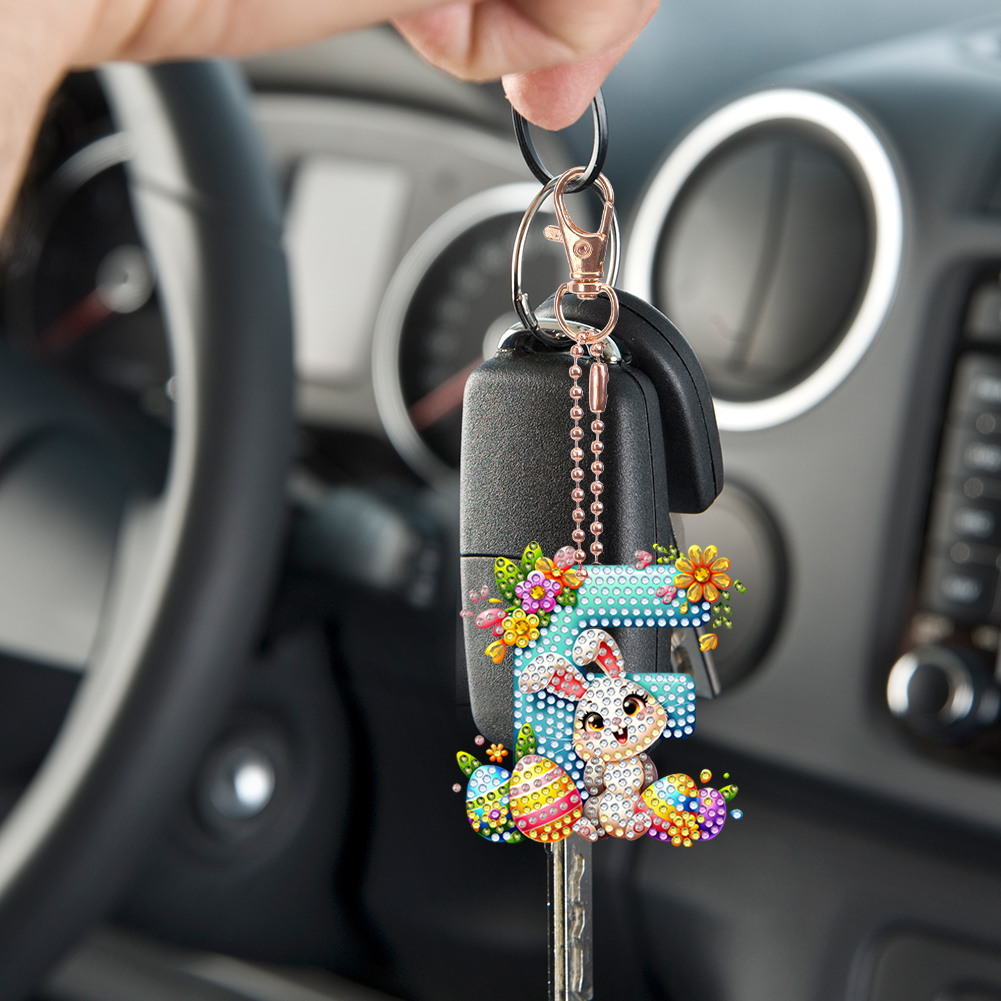 Easter Diamond Art Keychain Or - مراجعة Resin Art Letter Keychain وسعره