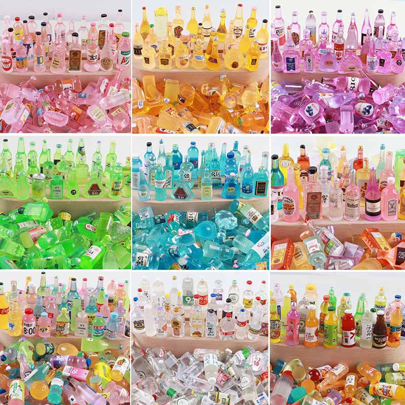 20/50pieces of Mini Beverage B - مراجعة Resin Art Bottle وسعره