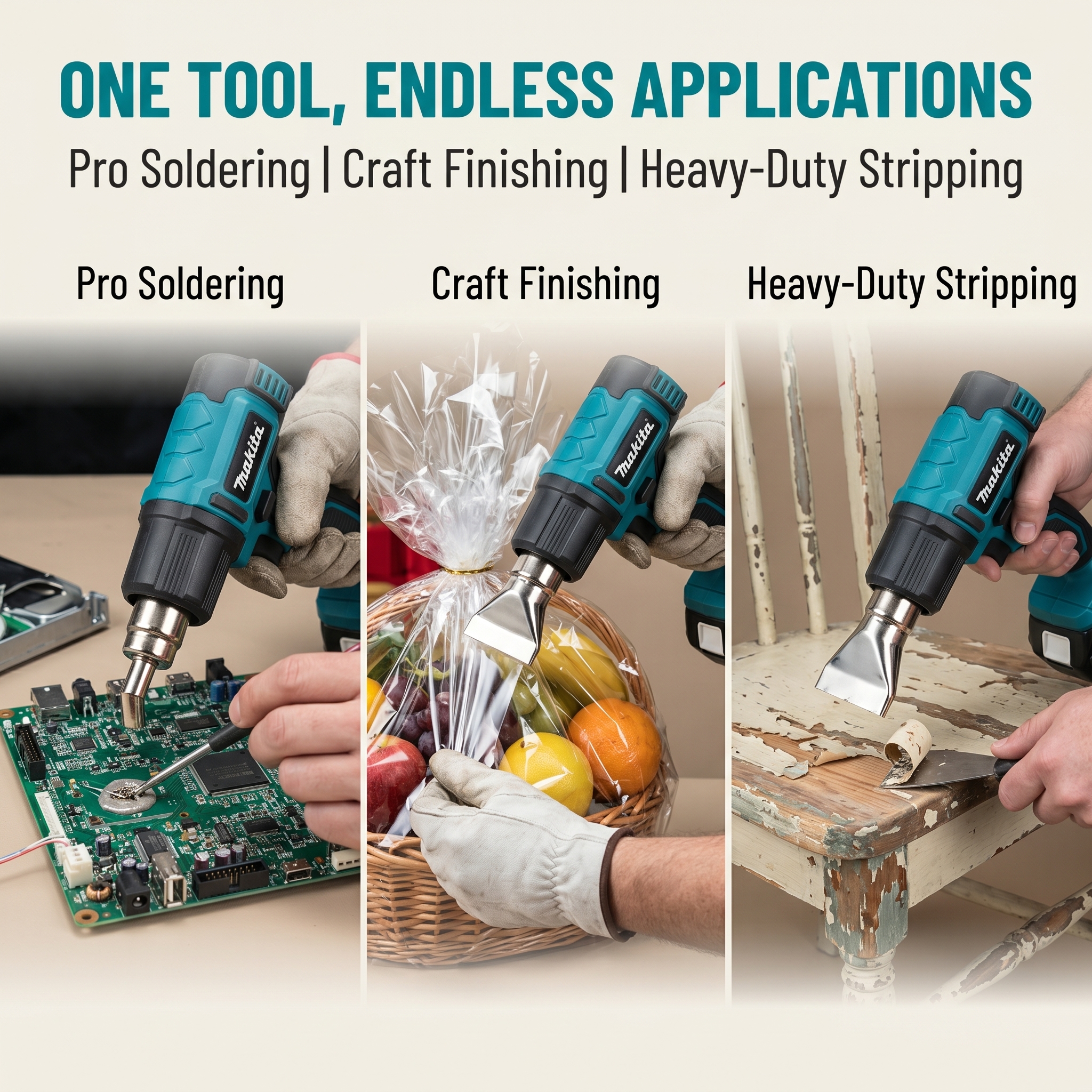 Makita 18V Heat Gun 60-540℃ 4- - مراجعة Resin Art Heat Gun وسعره