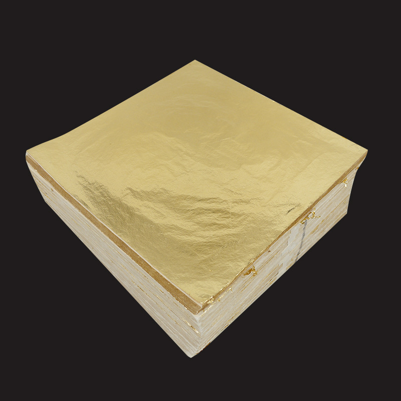 14x14cm 100pcs Shiny Gold Silv - مراجعة Gold Leaf Foil وسعره