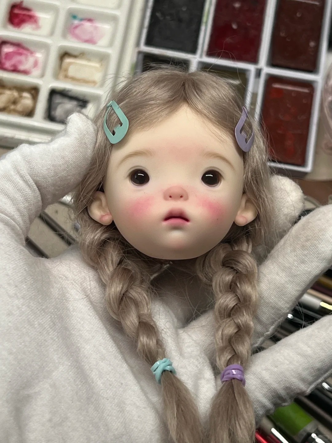 SD BJD Doll 1/6 Landoudou Head - مراجعة Resin Art Baby وسعره
