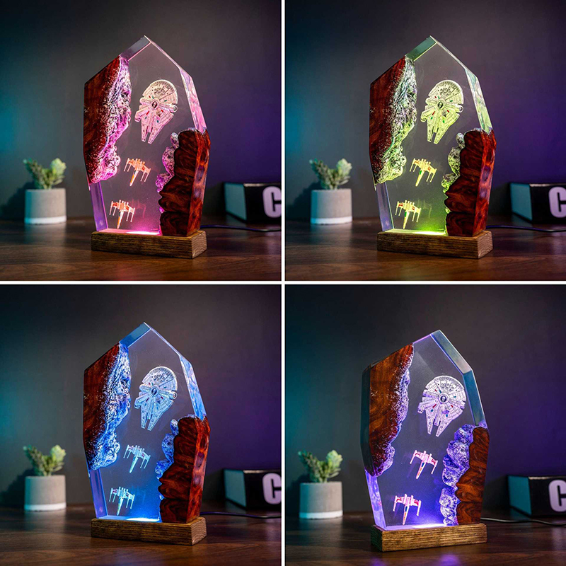 Table Resin Lamp Universe War  - مراجعة Resin Art Baby وسعره