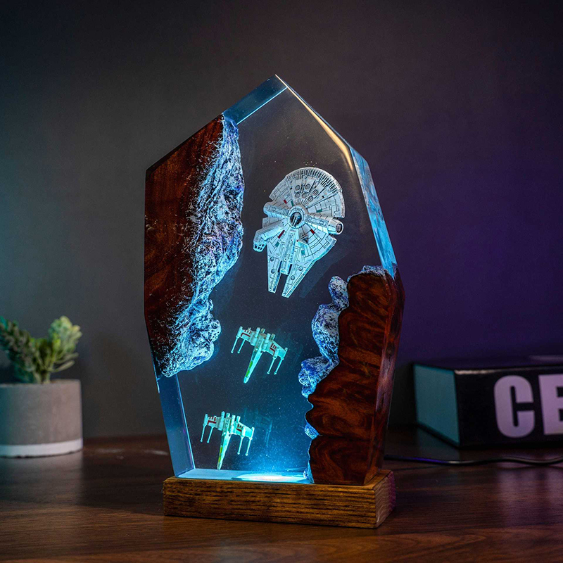 Table Resin Lamp Universe War  - مراجعة Resin Art Baby وسعره