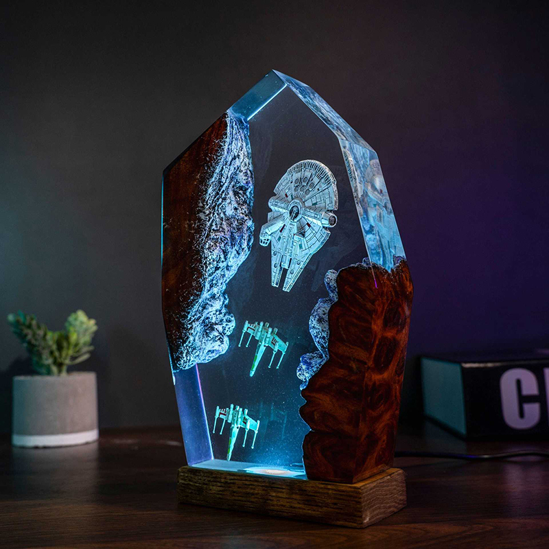 Table Resin Lamp Universe War  - مراجعة Resin Art Baby وسعره