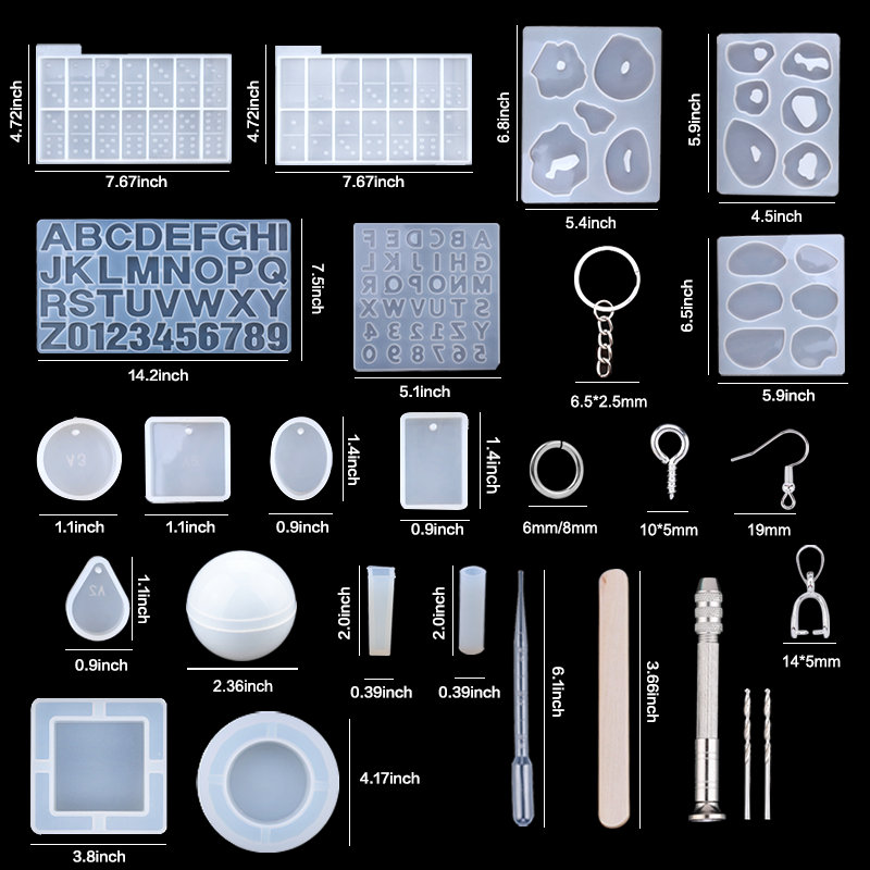 Silicone Resin Molds Kit Epoxy - مراجعة Resin Art Earrings Kit وسعره