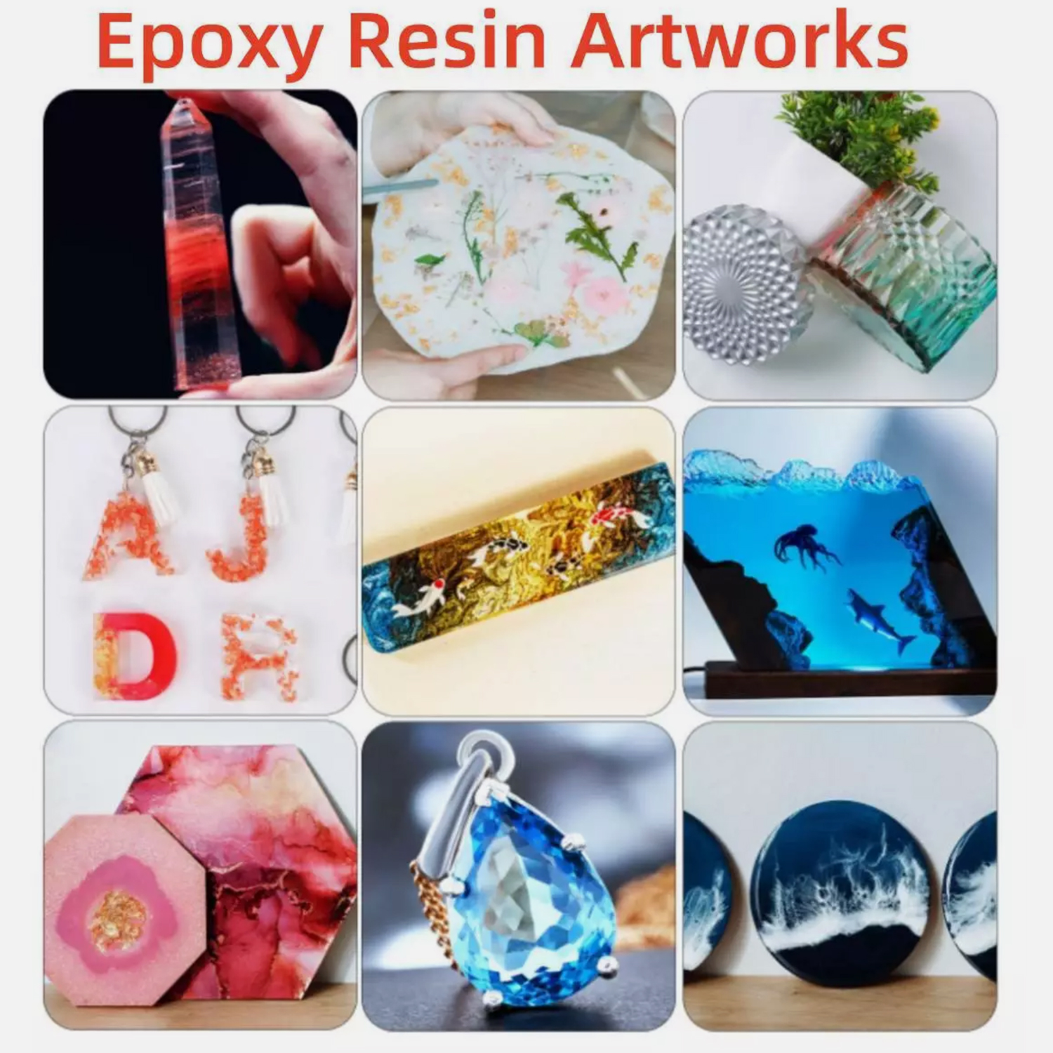 UV Resin Bulk 500-1000g,  Upgr - مراجعة Resin Art Earrings Kit وسعره