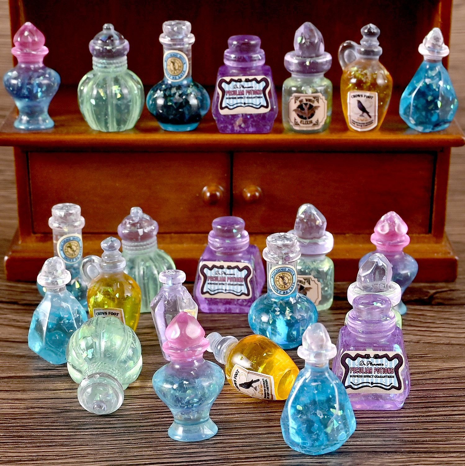 10pcs Dollhouse 1:12 Miniature - مراجعة Resin Art Bottle وسعره