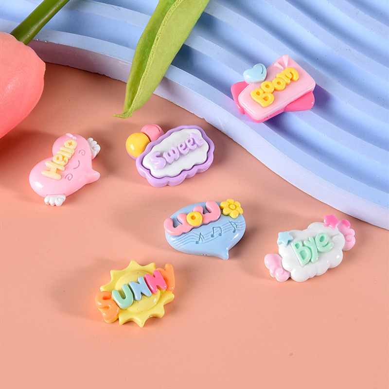 10/20/30Pcs Cute Letter Planar - مراجعة Resin Art Letter Keychain وسعره