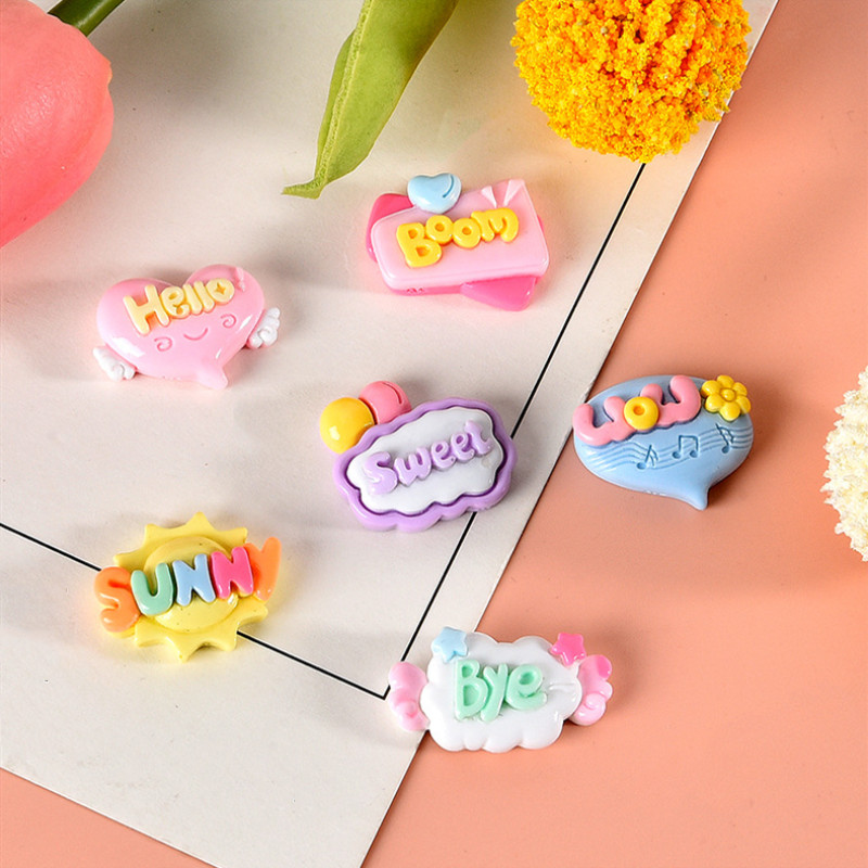 10/20/30Pcs Cute Letter Planar - مراجعة Resin Art Letter Keychain وسعره