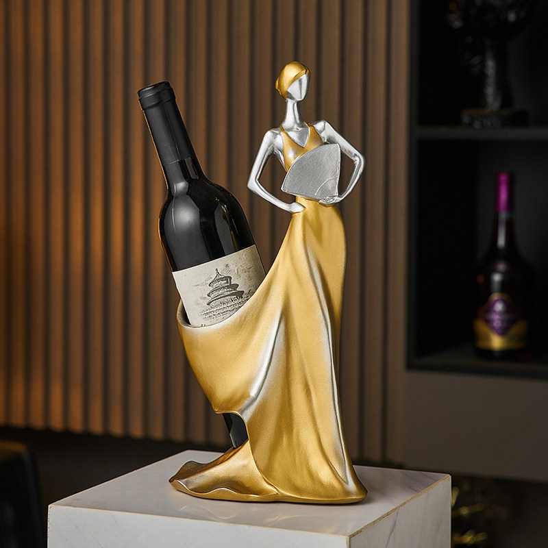 European Creative Wine Rack El - مراجعة Resin Art Bottle وسعره