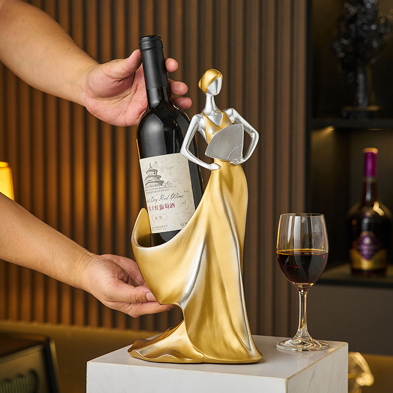 European Creative Wine Rack El - مراجعة Resin Art Bottle وسعره