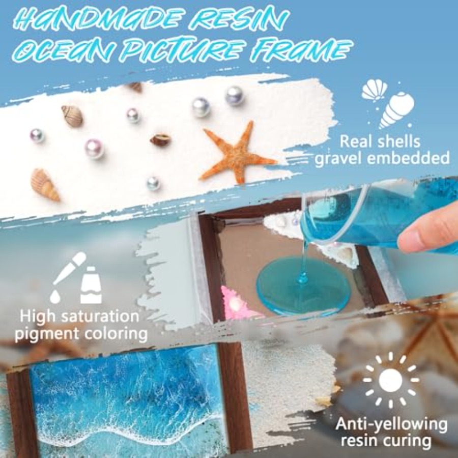 KISREL Ocean Resin Art Kit, Cl - مراجعة Resin Art Tutorial وسعره