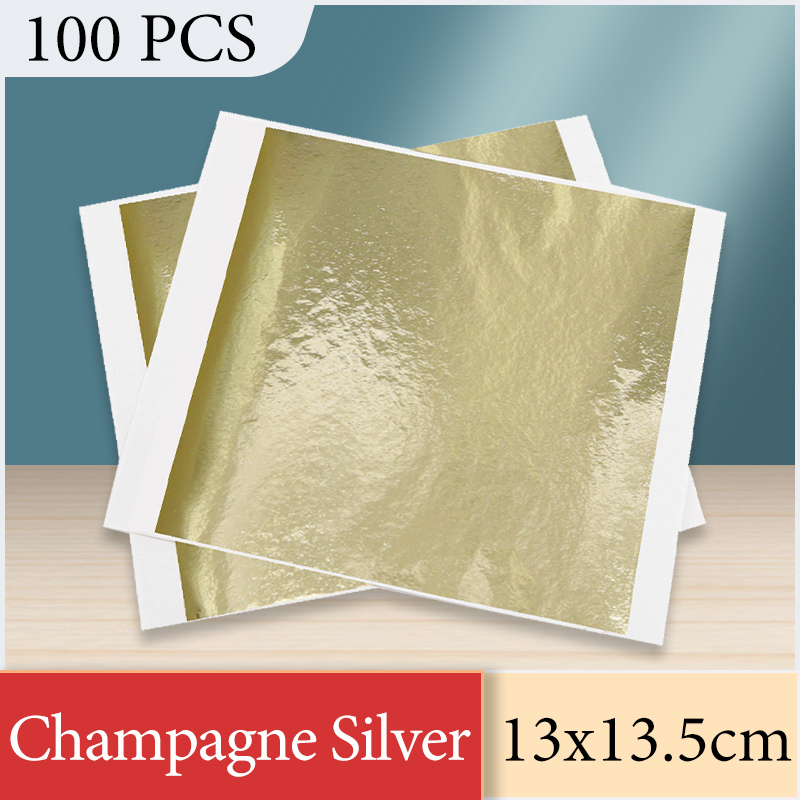 13x13.5cm Champagne Silver Foi - مراجعة Gold Leaf Foil وسعره