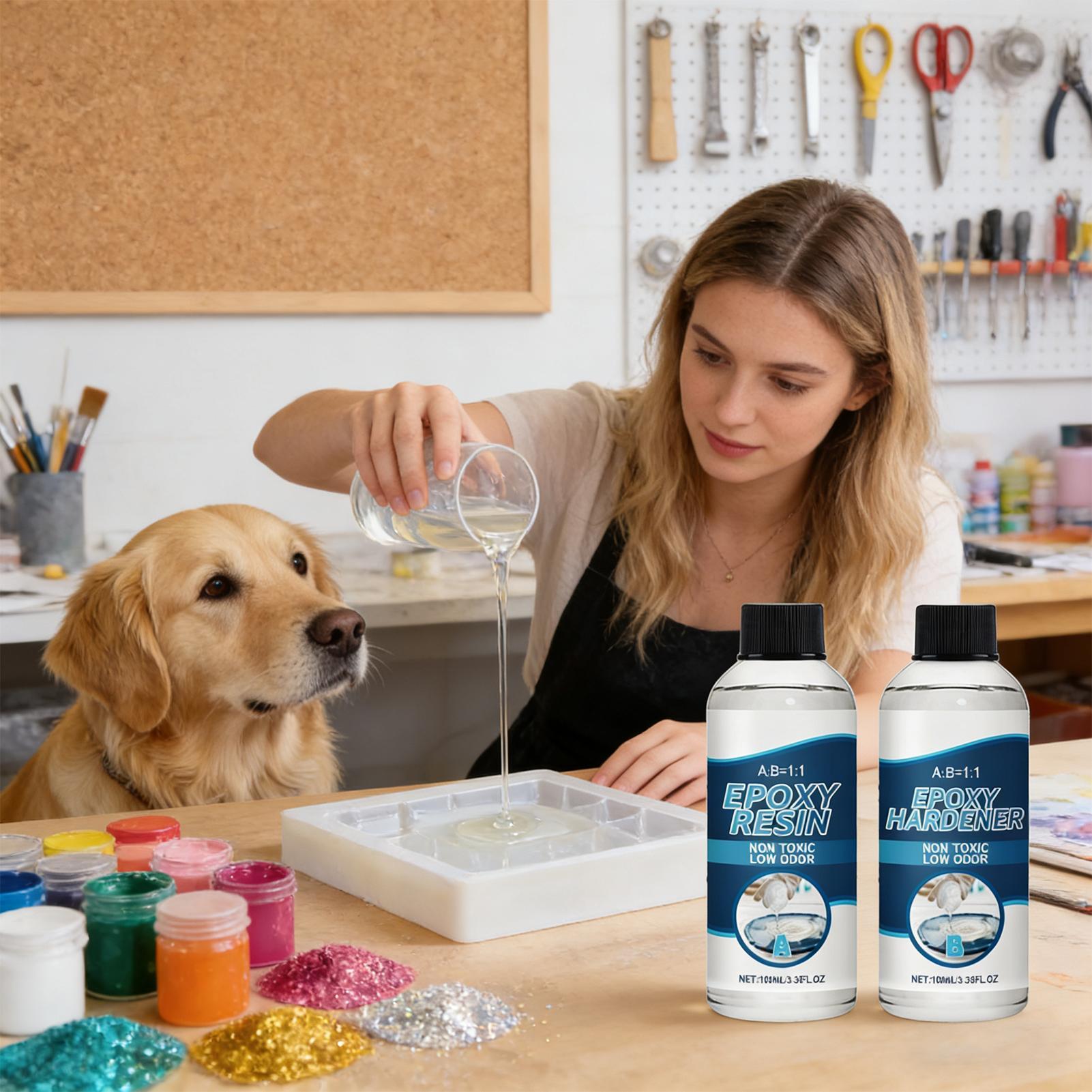 Epoxy Resin Kit AB Glue Clear  - مراجعة Resin Art Earrings Kit وسعره