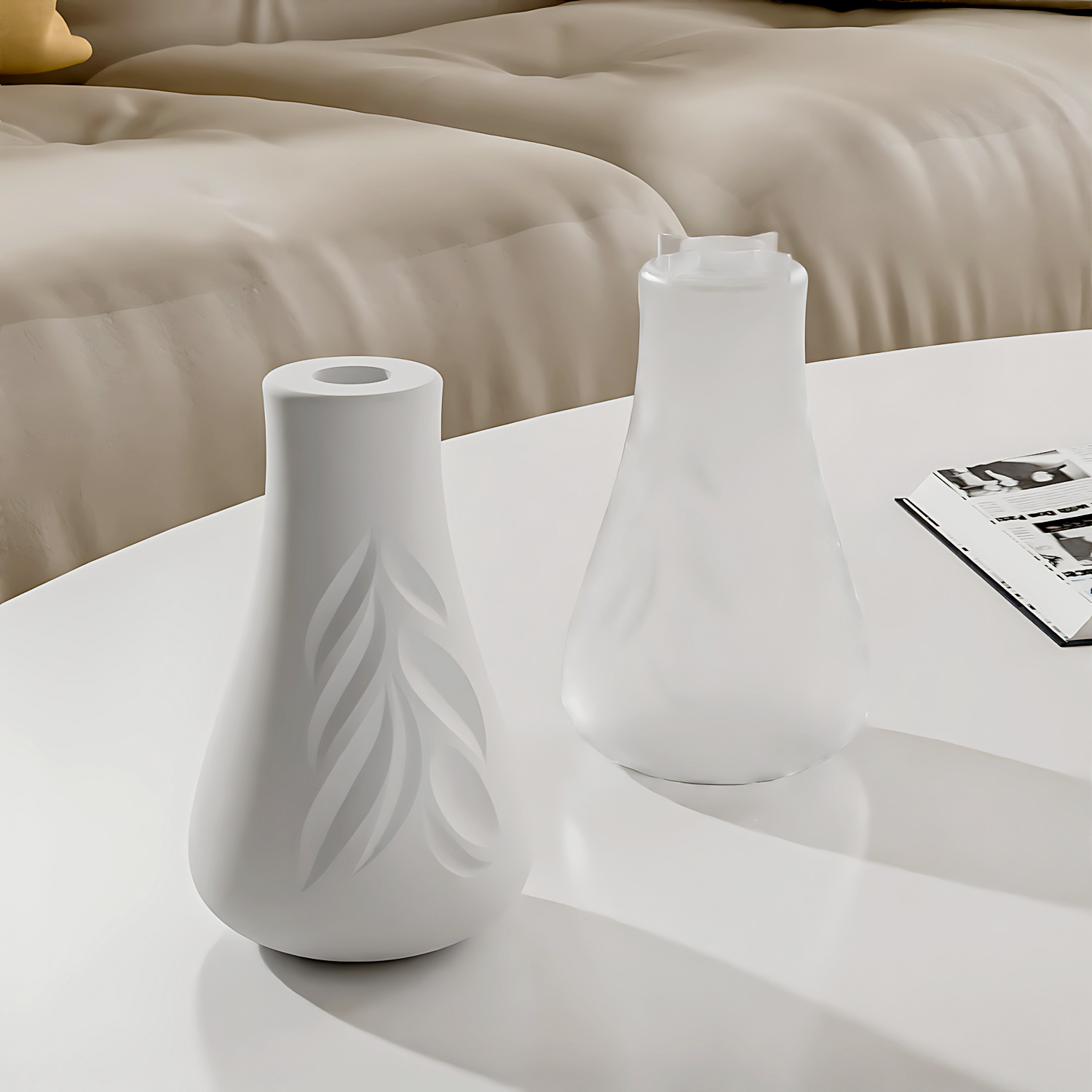 Leaf Texture Vase Silicone Mol - مراجعة Resin Art Bottle وسعره