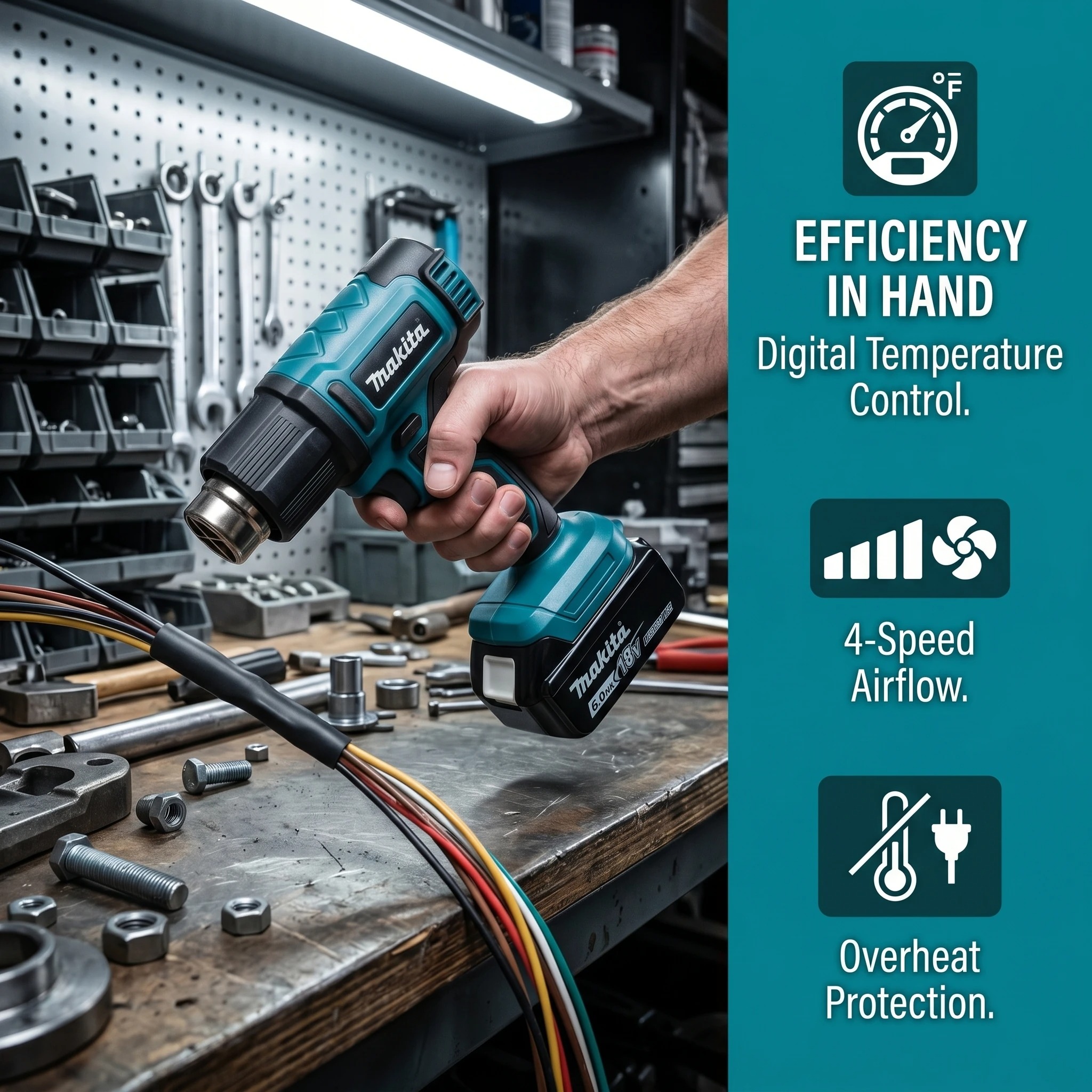 Makita 18V Heat Gun 60-540℃ 4- - مراجعة Resin Art Heat Gun وسعره