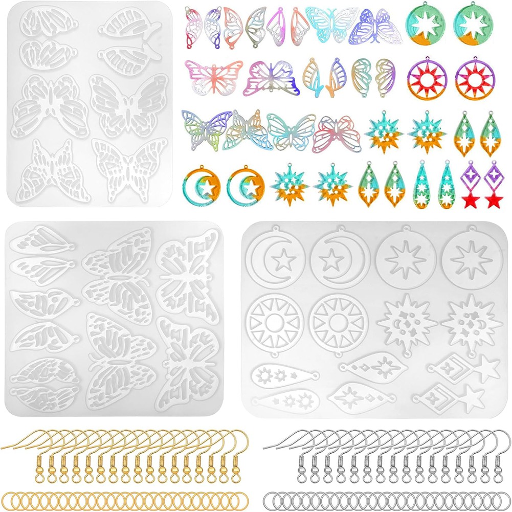 A20I 143Pcs Resin Earring Mold - مراجعة Resin Art Earrings Kit وسعره