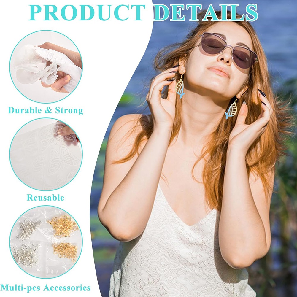 A20I 143Pcs Resin Earring Mold - مراجعة Resin Art Earrings Kit وسعره