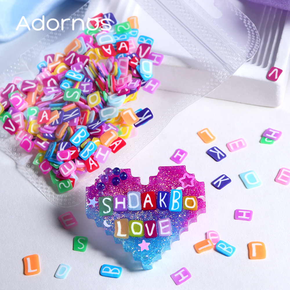 10g Colorful Letters Soft Clay - مراجعة Resin Art Letter Keychain وسعره