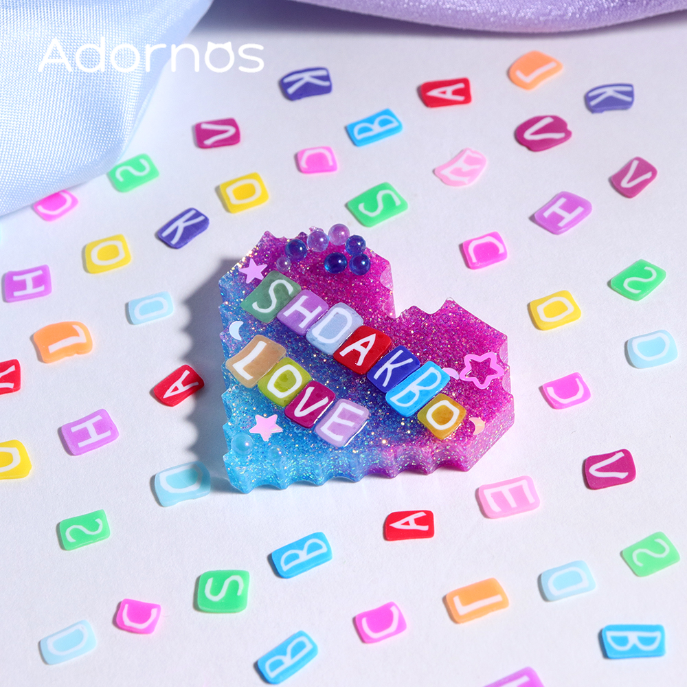 10g Colorful Letters Soft Clay - مراجعة Resin Art Letter Keychain وسعره