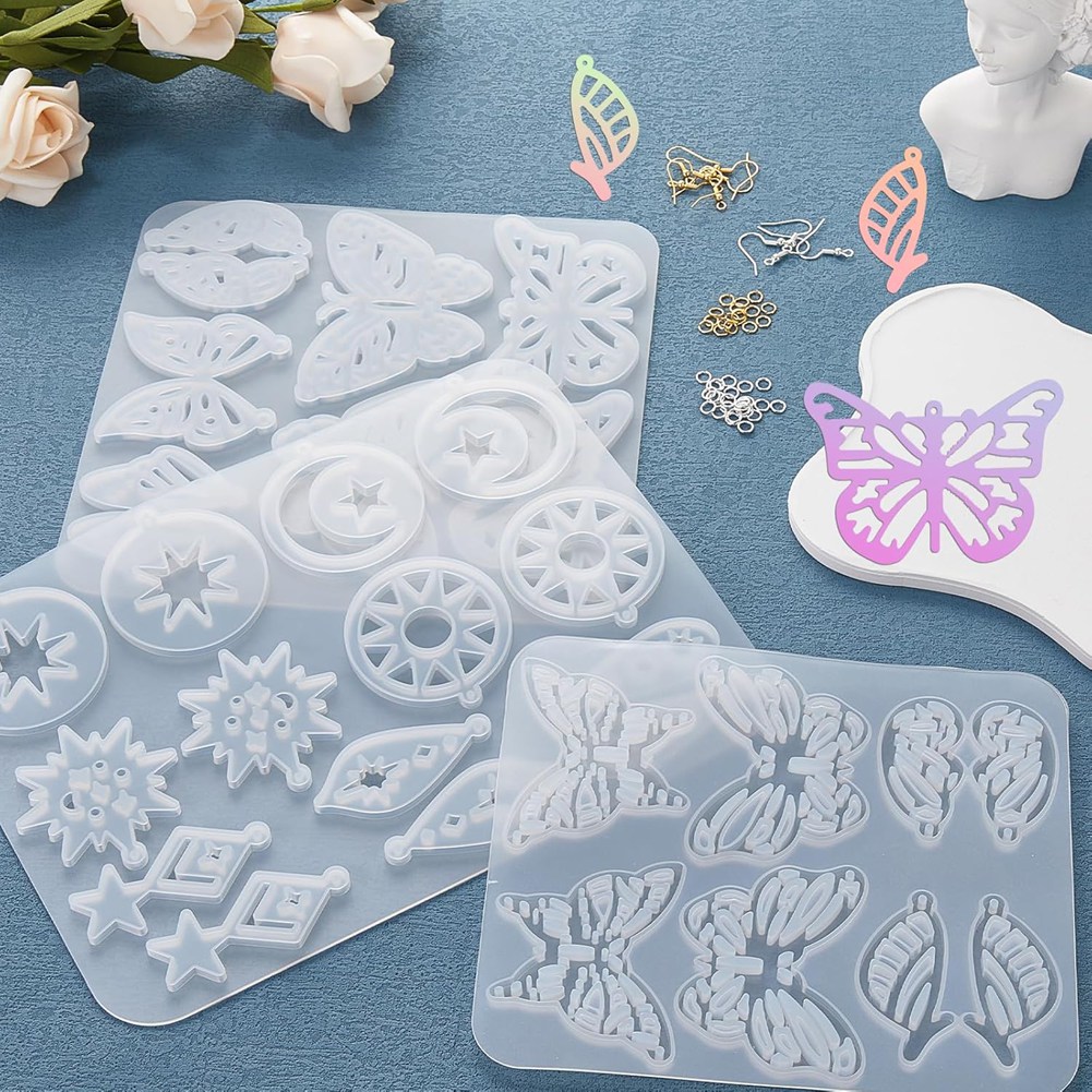 A95D-143Pcs Resin Earring Mold - مراجعة Resin Art Earrings Kit وسعره