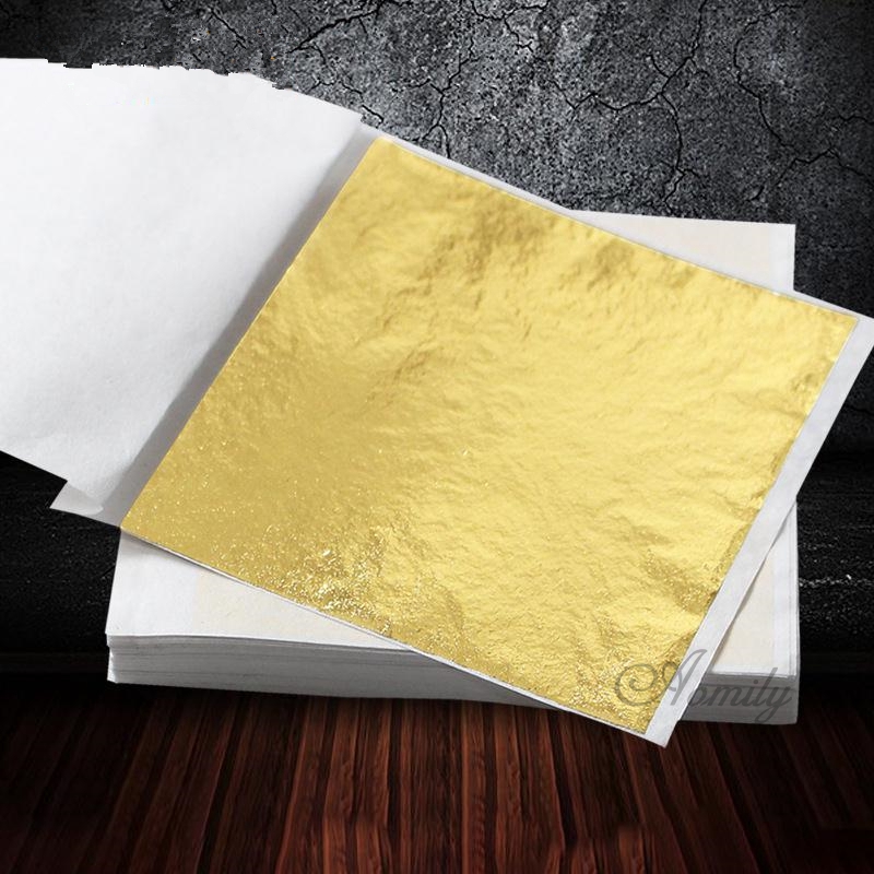 Aomily 100pcs/Set 9x9cm Practi - مراجعة Gold Leaf Foil وسعره