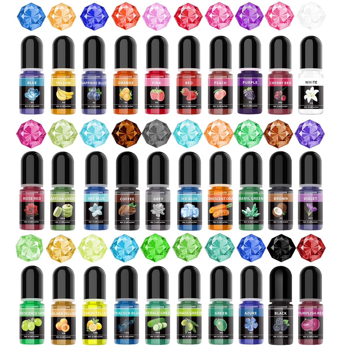 5ml/Bottle Epoxy Resin Pigment - مراجعة Resin Art Bottle وسعره