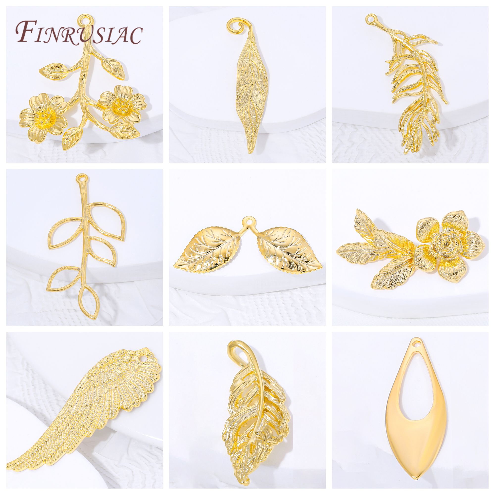 18K Gold Plated Brass Flower & - مراجعة Gold Leaf Foil وسعره