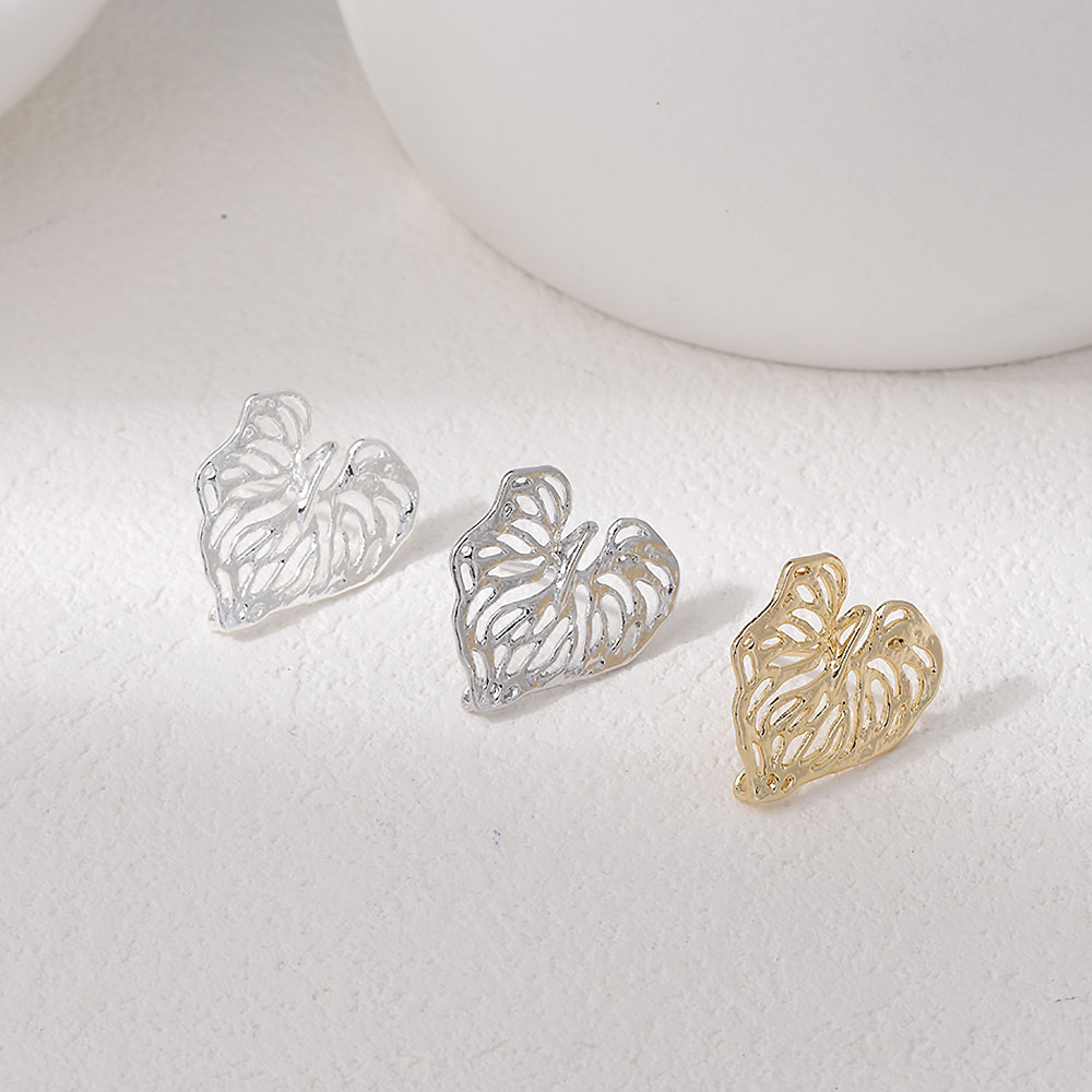 4PCS Dainty Hollowed Leaf Char - مراجعة Gold Leaf Foil وسعره