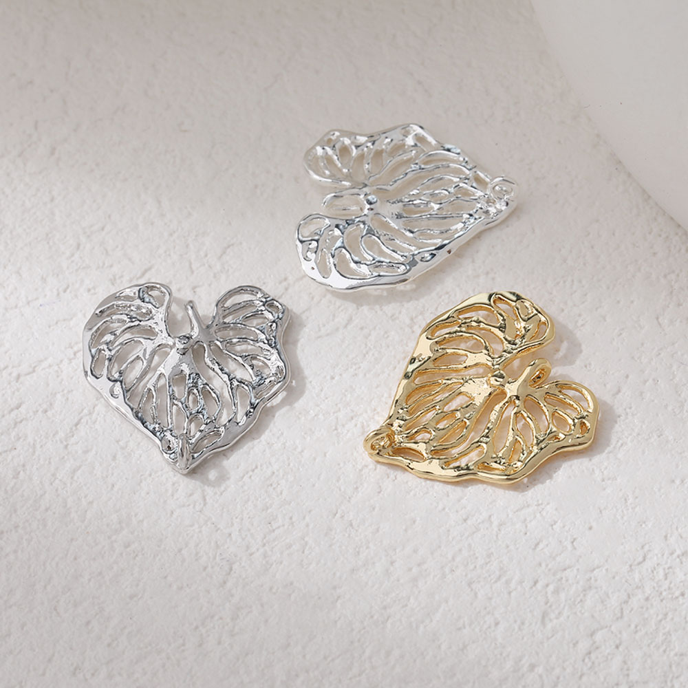 4PCS Dainty Hollowed Leaf Char - مراجعة Gold Leaf Foil وسعره